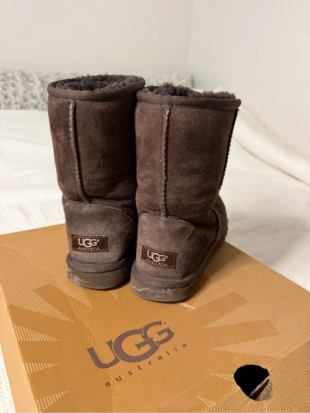 UGG Chestnut Suede Classic Mid-Calf Boot
